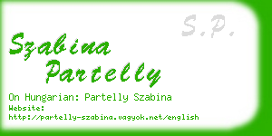 szabina partelly business card